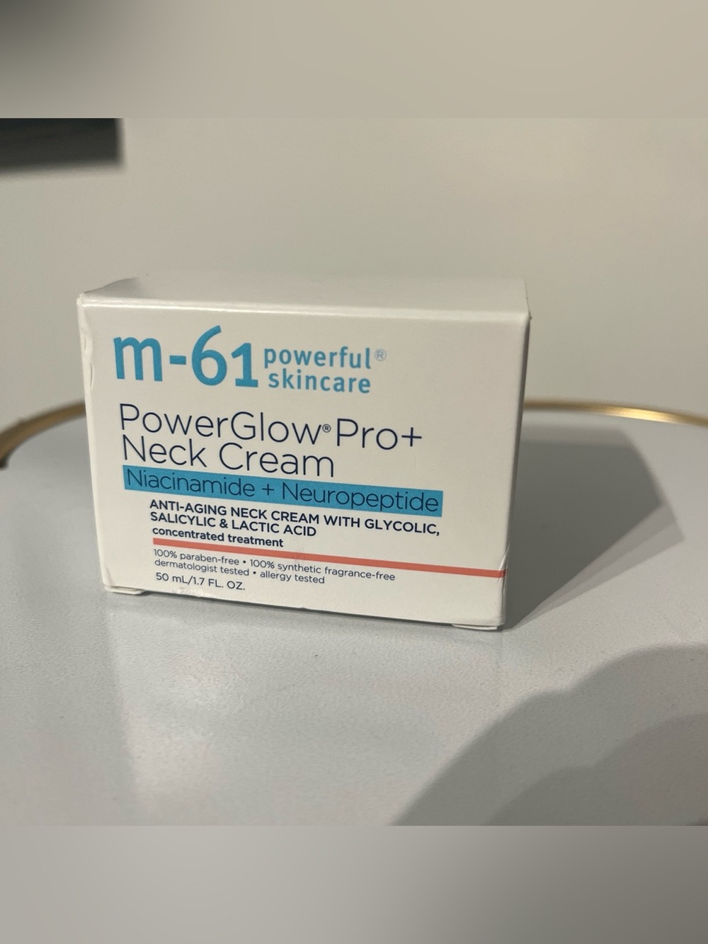 M-61 PowerGlow Pro+ Neck Cream – Niacinamide + Neuropeptide 1.7oz NEW IN BOX